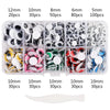 A set of self-adhesive googly eyes in various sizes and quantities, packaged in clear compartments.