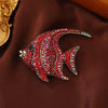 Gold-Plated Rhinestone Turtle Brooch Pin
