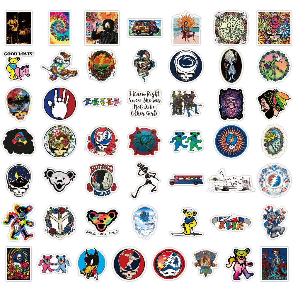 Vintage Rock Music Sticker Pack