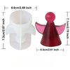 A silicone mold shaped like a cherub angel for making candles and soap