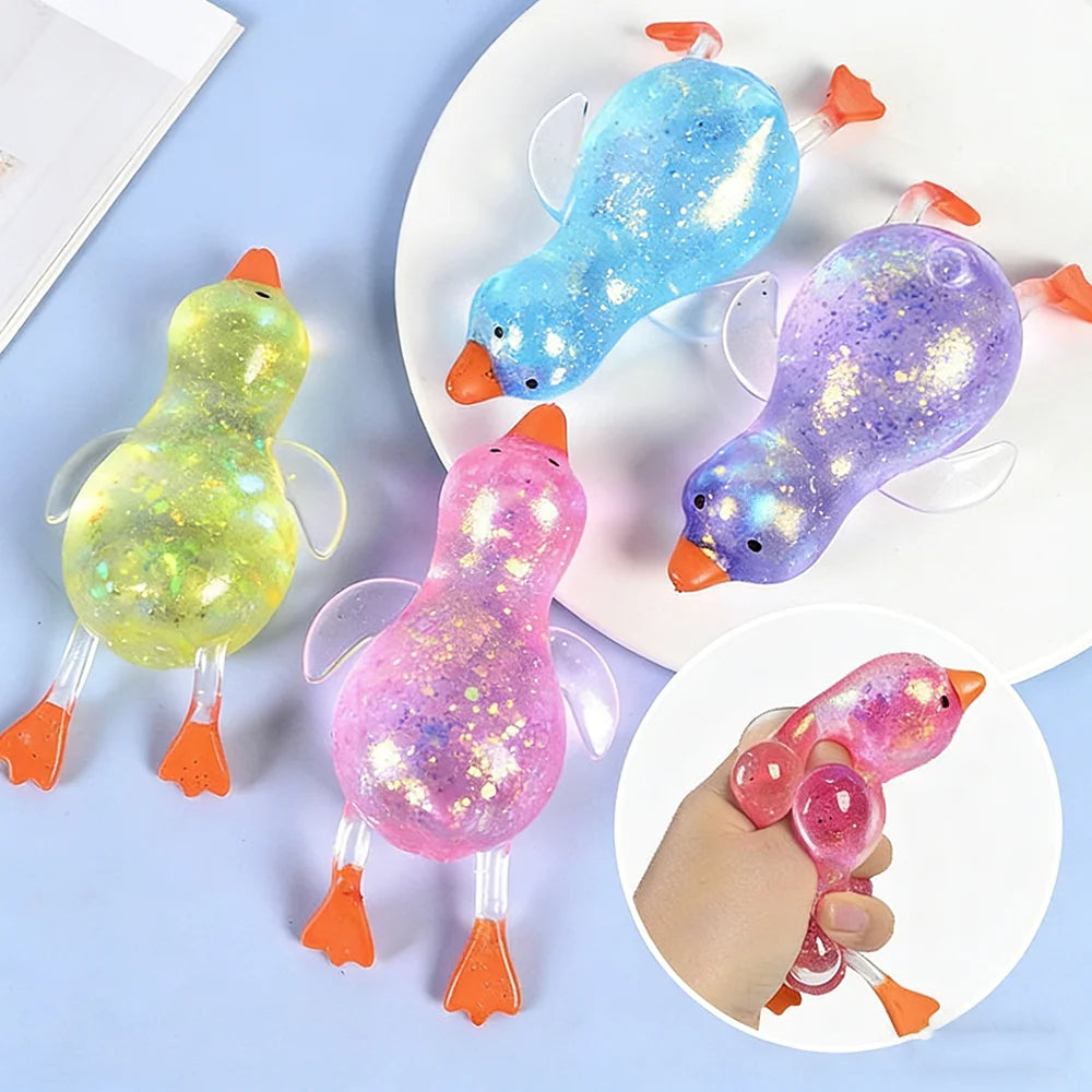 Iridescent Duck Squishy Stress Reliever Toy