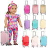 Colorful Doll Travel Suitcase Set for 18-Inch Dolls