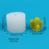 A white silicone mold shaped like a cactus or succulent, used for crafting candles, soap, and plaster.