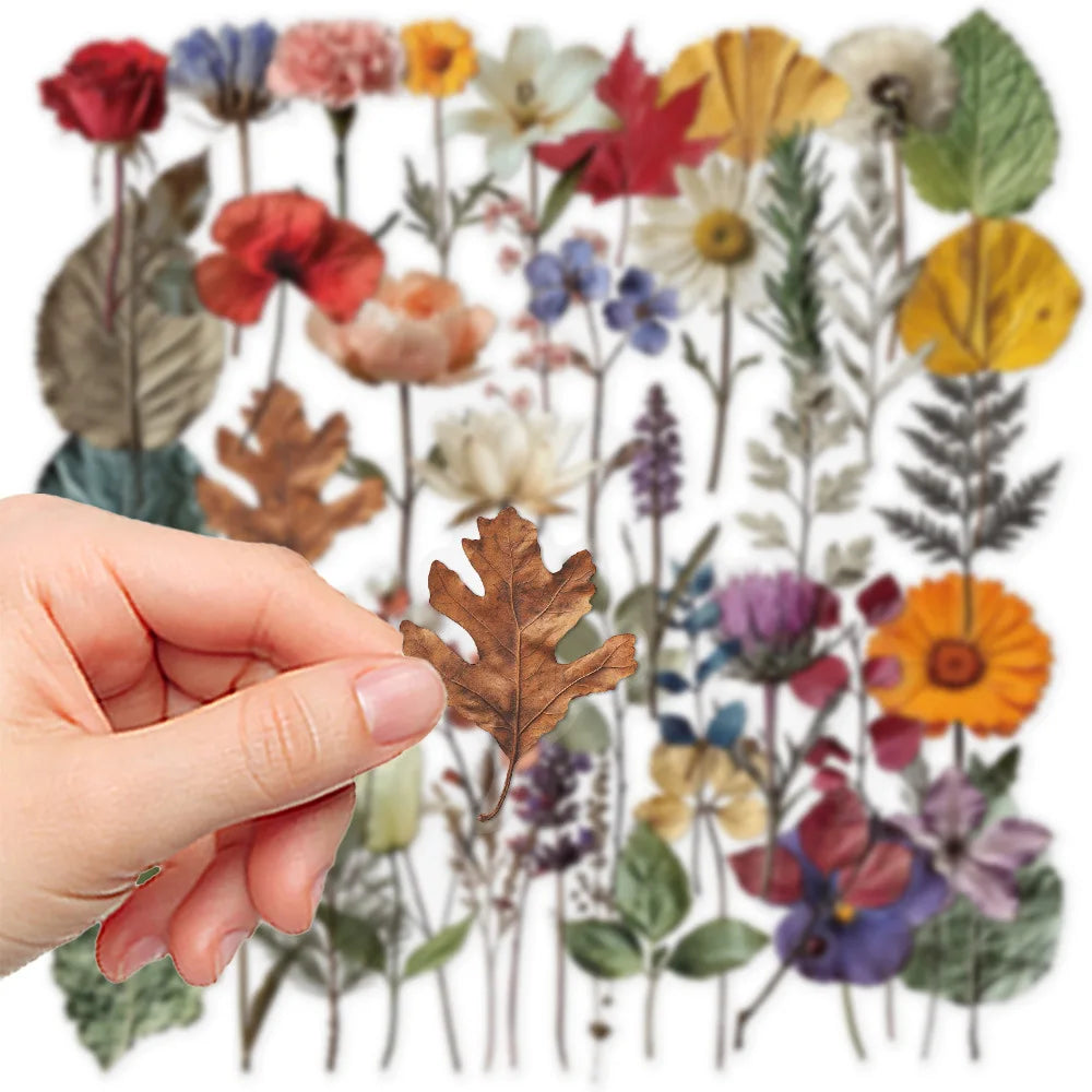 Cute Plant Stickers - Waterproof Botanical Decals for Laptops, Phones & More