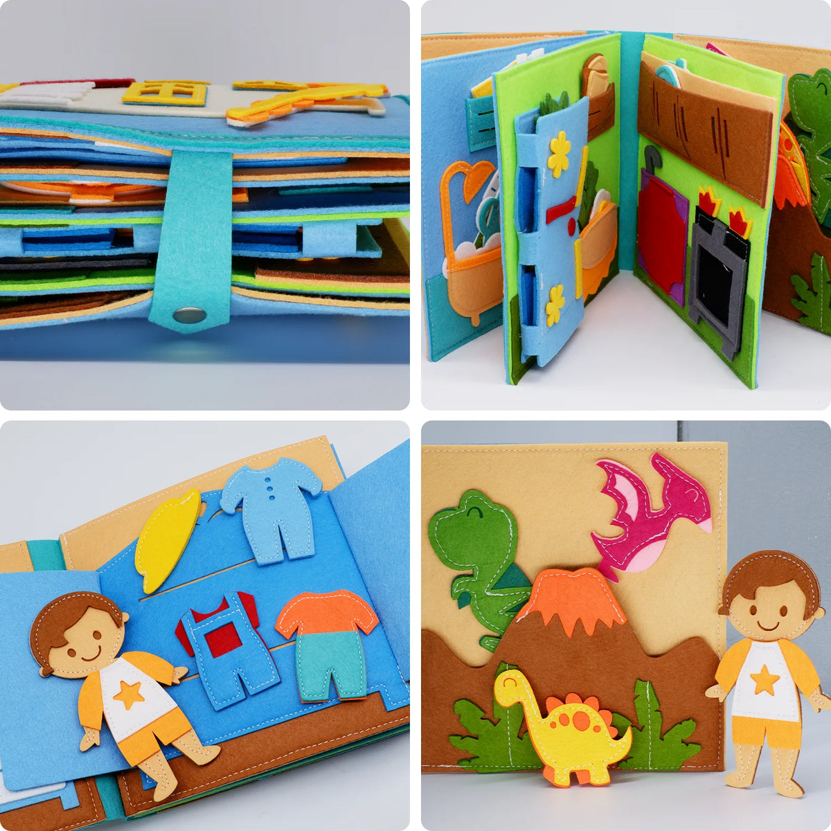Montessori Busy Book for Toddlers – Quiet Activity Book with Life Skills & Pretend Play