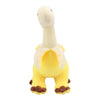 A yellow Peeled Banana Brontosaurus plush toy stuffed animal with a long neck and small feet.