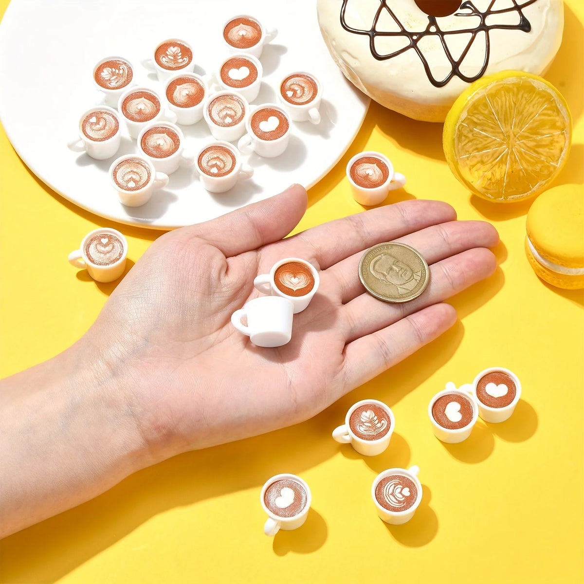 Miniature Coffee Cup Charms for DIY Jewelry Making