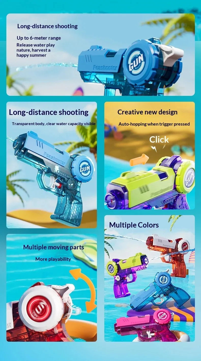 Jump Chamber Press Water Gun for Kids