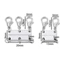 Silver magnetic layering clasps for necklaces and bracelets with various sizes and lengths.