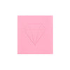 A square pink block with a diamond shape embossed on the surface, used as reusable wax for diamond painting.