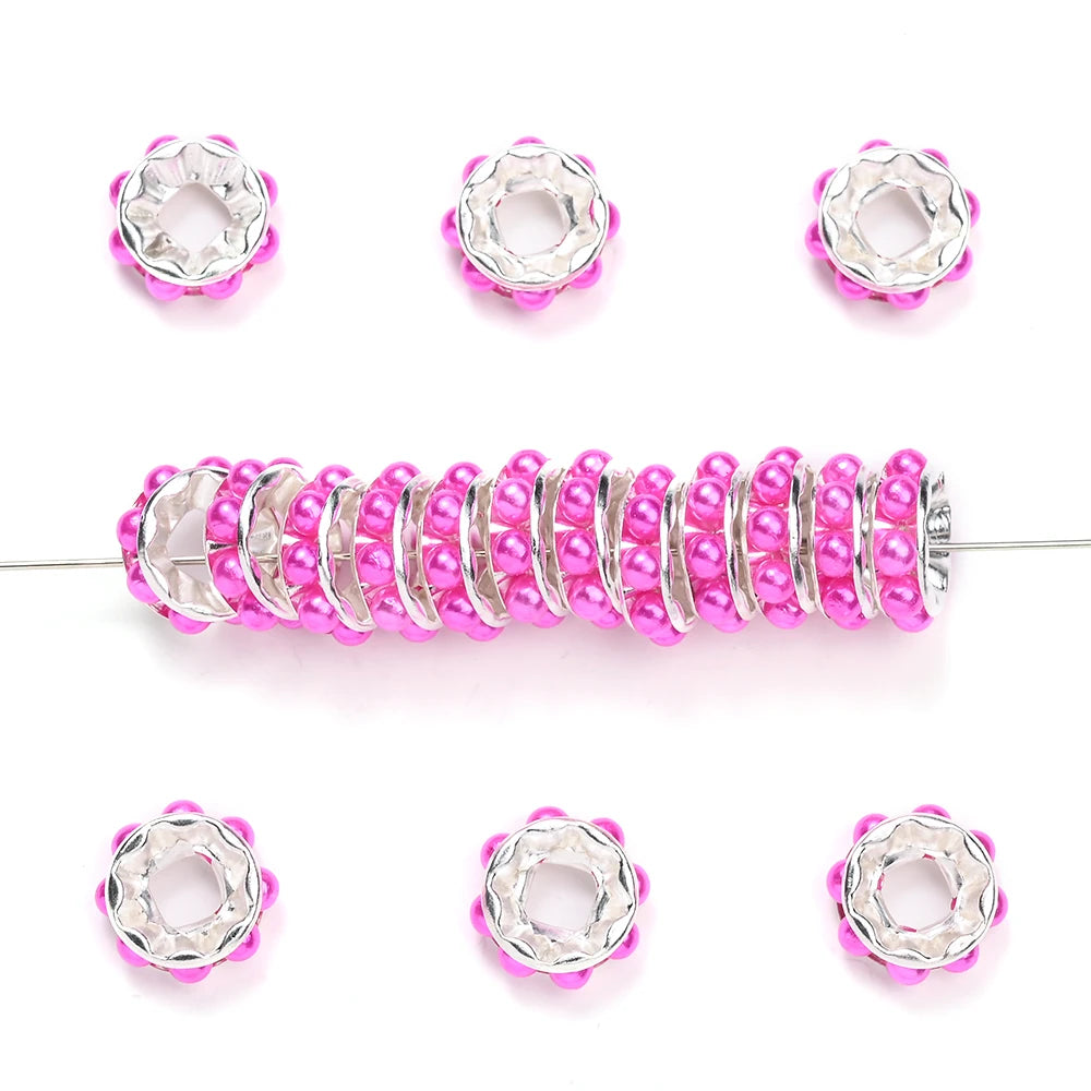 Mixed Pearl and Metal Spacer Beads for Jewelry Making
