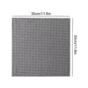 A gray microfiber kitchen cleaning cloth with a grid pattern, measuring 30cm by 30cm.