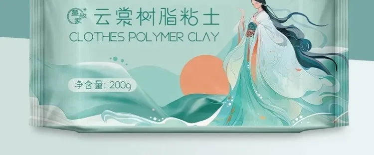 Bendable Resin Clay for DIY Dolls & Character Crafting (12 Colors, 200g)