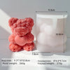 3D Rose Bear Silicone Mold for Candle, Soap & Resin Crafting