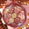 A set of realistic pink and cream rose silicone molds for candle, soap, and crafting.