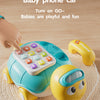 Musical Turtle Crawling Toy with Piano Lights and Baby Phone