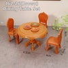Miniature Dollhouse Furniture Set with Cradle, Piano & Table