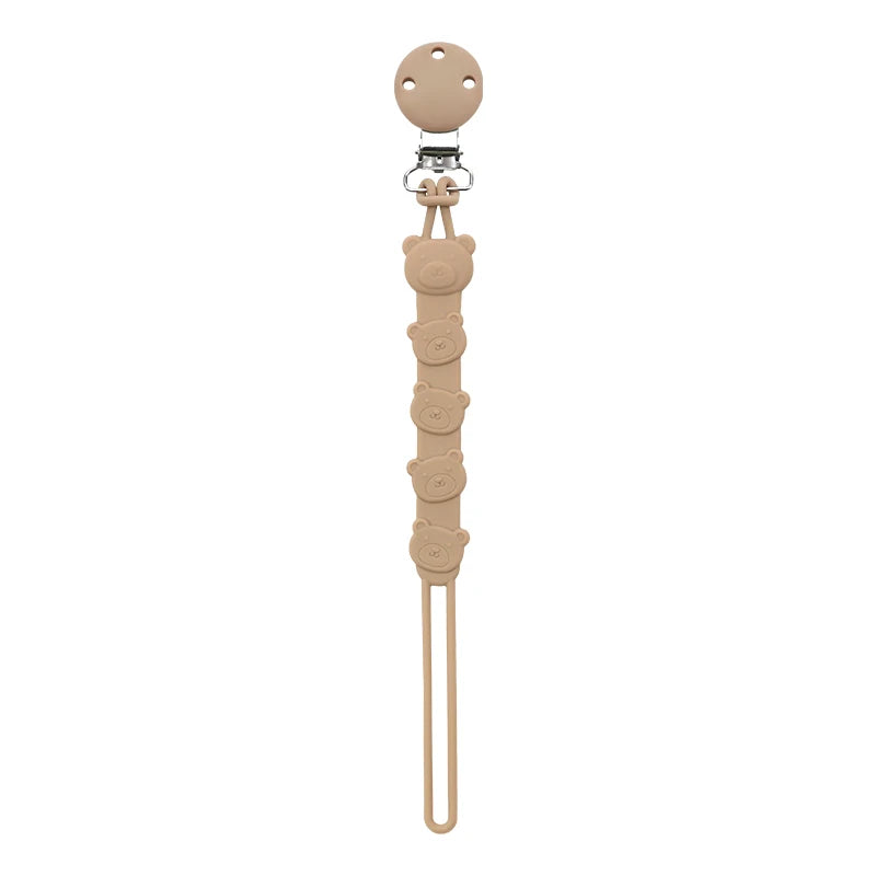 3-in-1 Silicone Pacifier Clip with Adorable Cartoon Animal Design