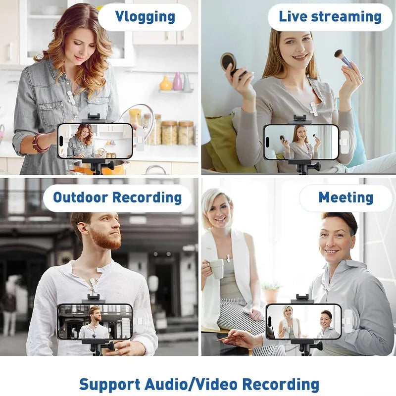 Wireless Lavalier Microphone with Noise Cancellation