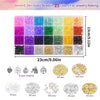 A variety of 23 colors of 6mm round glass beads for jewelry making displayed in a tray and loose.