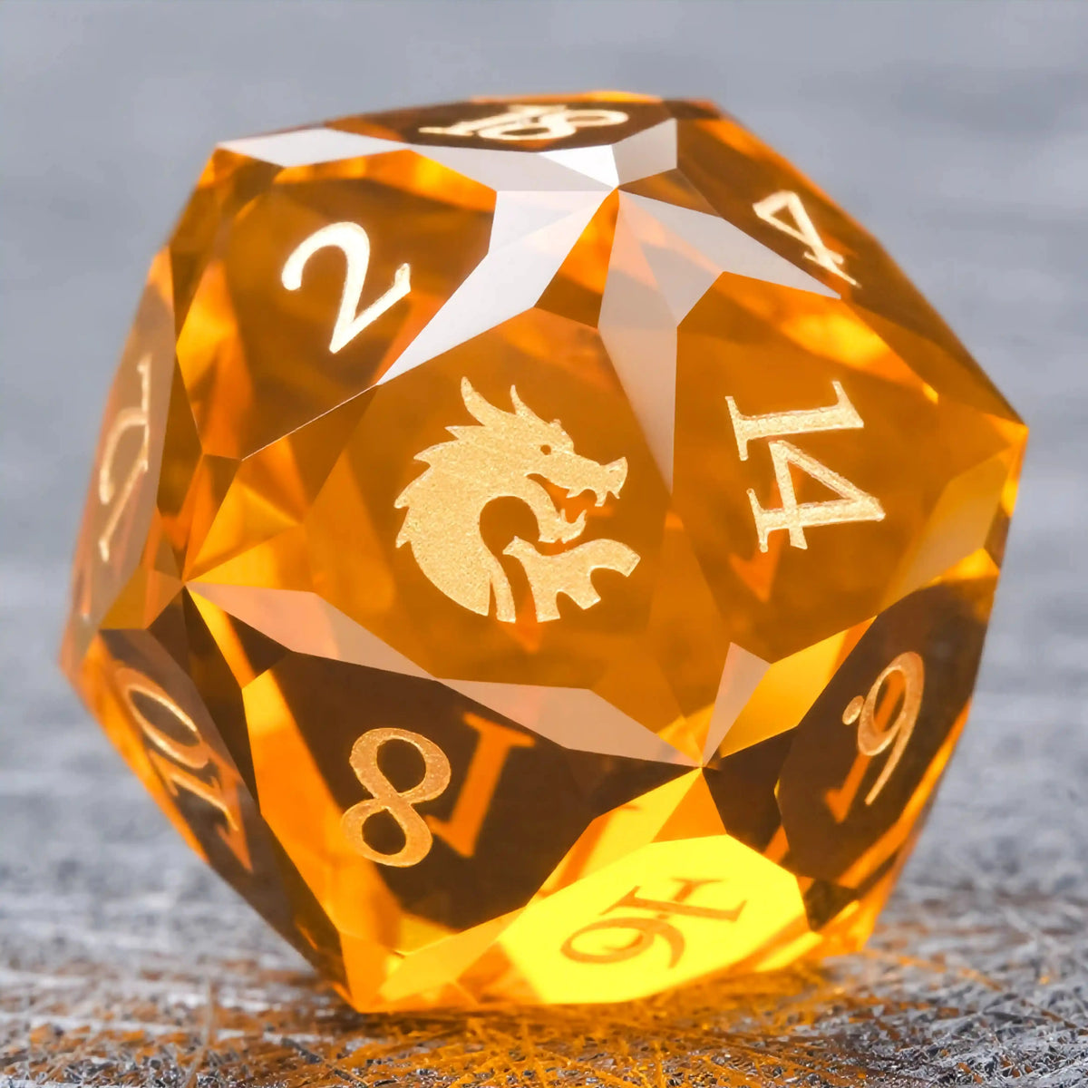 Premium 7-Piece Frosted Gemstone Polyhedral Dice Set for Tabletop RPGs