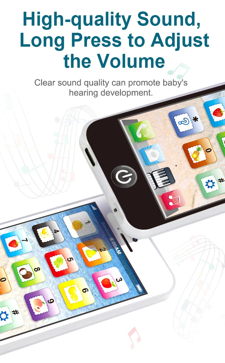 Kids' Interactive Learning Phone – Musical Toy with Lights & English Sounds
