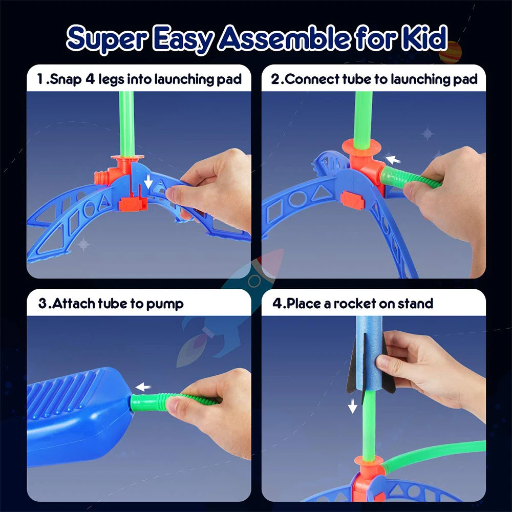 Foot Pump Rocket Launcher Toy