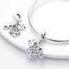 925 Sterling Silver Heart Charm Beads for Bracelets and Necklaces
