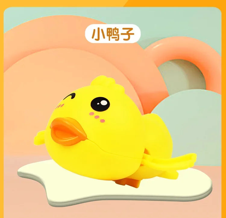 Spring-Powered Bath Toys for Kids – Cute Turtle, Duck, and Whale Water Toys