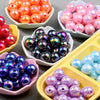 Iridescent Acrylic Round Beads for Jewelry Making (16mm, 20-Pack)