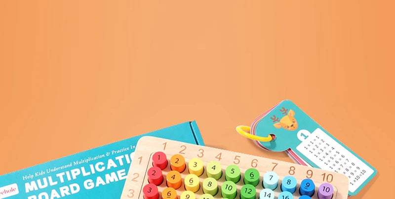 Wooden Multiplication Table Math Learning Toy for Kids