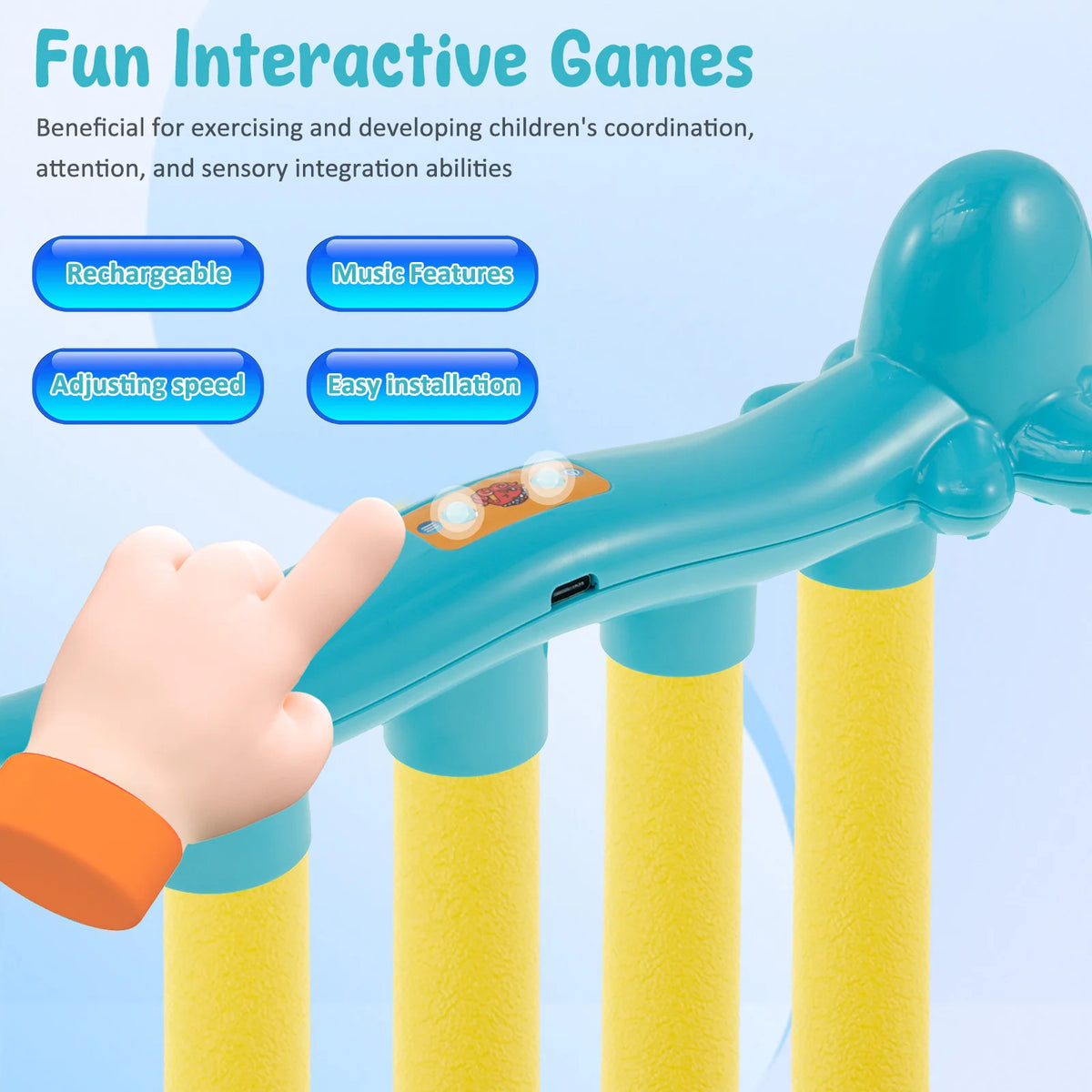 Reaction Training Catching Sticks Game with Adjustable Speeds