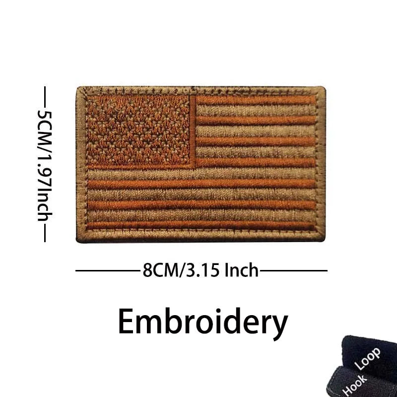 Reflective American Flag Tactical Patch with Glow-in-the-Dark Detail