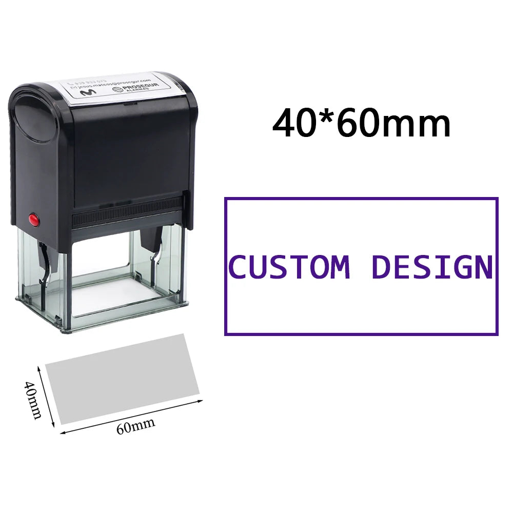 Customizable Self-Inking Rubber Stamp
