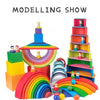 Wooden Rainbow Stacking Blocks for Toddlers & Kids