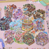 A collection of colorful cartoon mini town diorama stickers for junk journals and scrapbooking