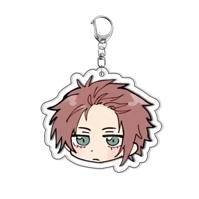 Acrylic keychain set featuring characters Isagi, Bachira, and Kunigami from Blue Lock