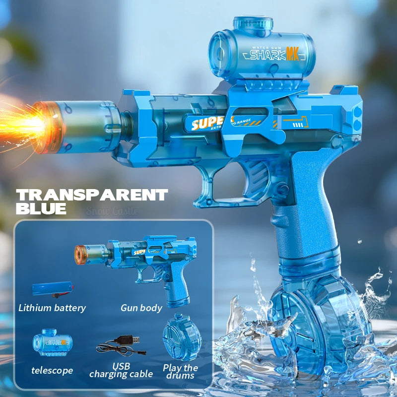 High-Pressure Electric Water Blaster with Flame LED Effect