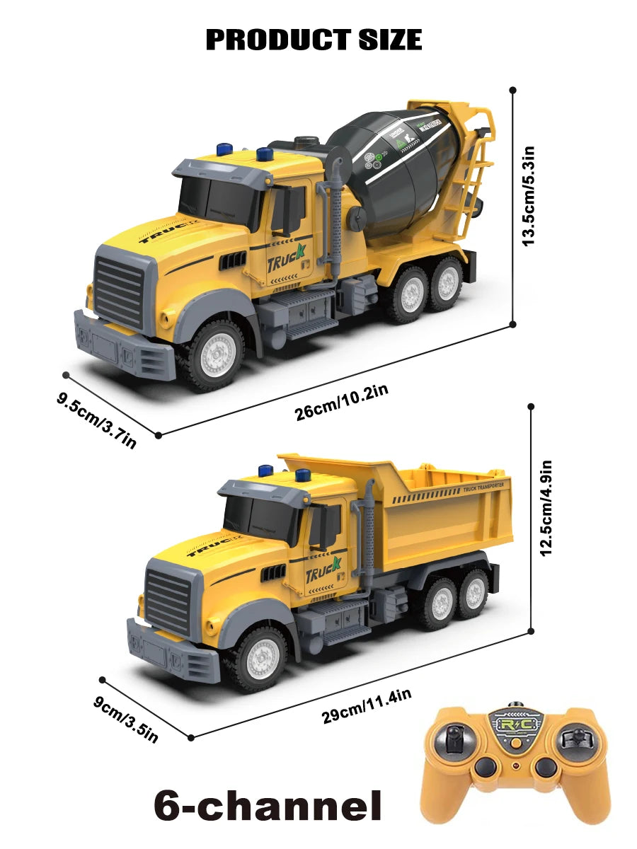 2.4G Remote Control Dump Truck with Lights and Sounds