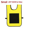 Small yellow and black vest for kids used as a dodgeball or active outdoor party game