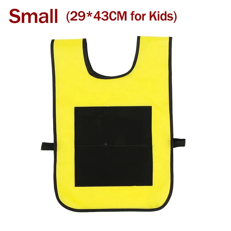 Small yellow and black vest for kids used as a dodgeball or active outdoor party game