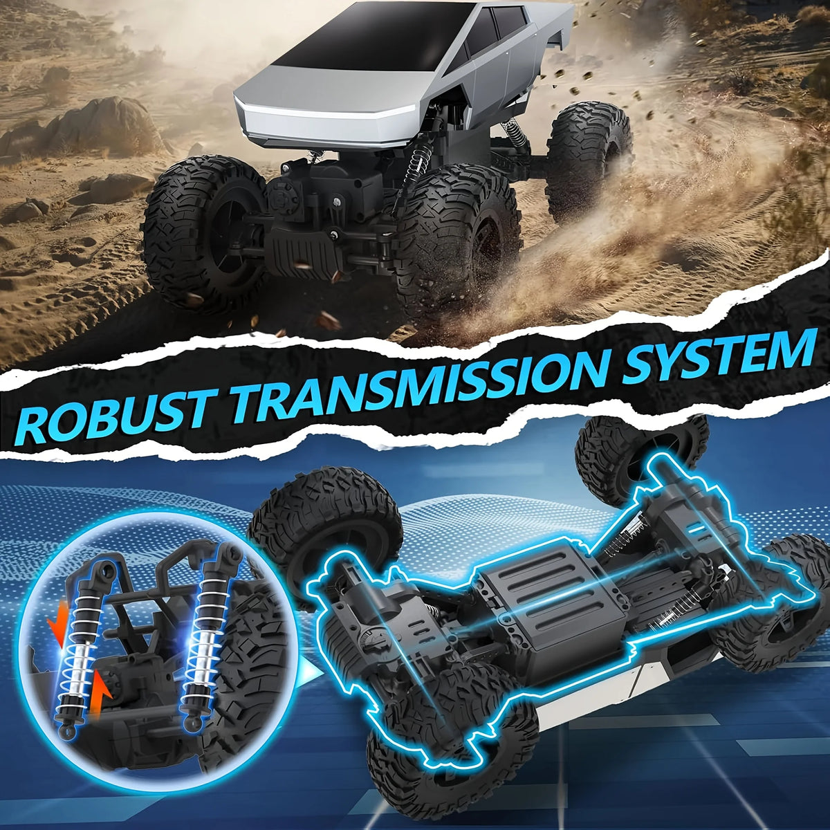 Amphibious 4WD RC Monster Truck – Waterproof Off-Road Remote Control Car