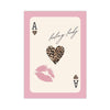 Leopard Print Playing Card Canvas Wall Art