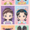 A set of six anime-style princess characters with detailed hair and clothing designs.