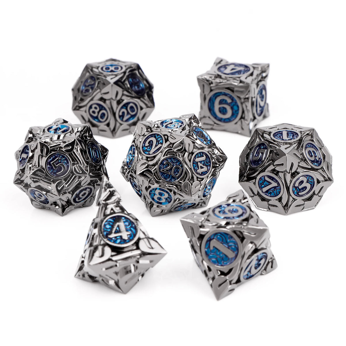 Metal Polyhedral Dice Set for Tabletop RPGs