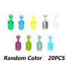 A collection of 20 random colored building block treasure chest set pieces.