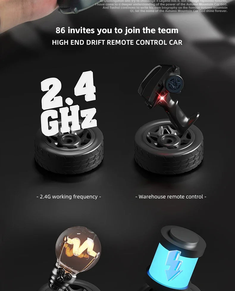 Mini 1/64 Scale RC Drift Car – 2.4G 4WD Off-Road Racing Toy