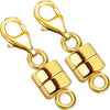Magnetic Necklace Clasp Converter with Lobster Claw – 14K Gold & Silver Plated