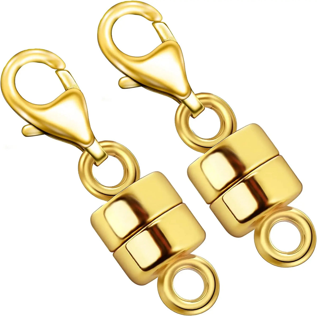 Magnetic Necklace Clasp Converter with Lobster Claw – 14K Gold & Silver Plated