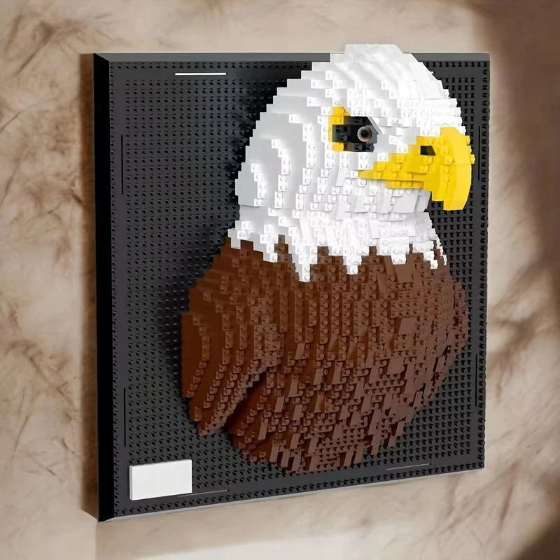 3D Mosaic Art Building Block Set — Shark, Eagle & Parrot Designs